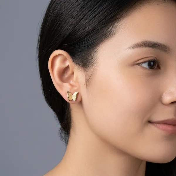 Golden_Plated_Butterfly_Stud_Earrings_For_Women