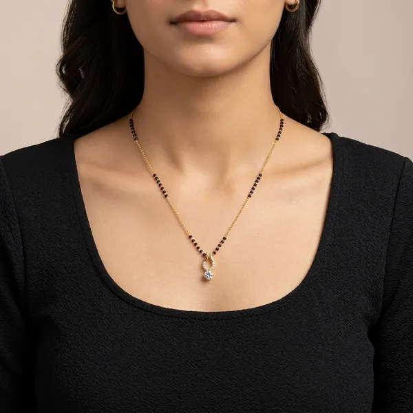 Gold-Plated_Black_Beaded_Cubic_Zirconia_Pendant_Mangalsutra_For_Women