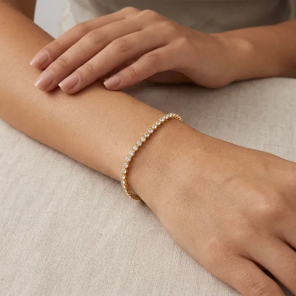 Golden_Plated_Crystal_Embellished_Tennis_Bracelet_For_Women