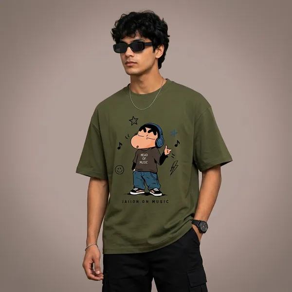 Olive_Green_Cotton_Oversized_T_Shirt_For_Unisex