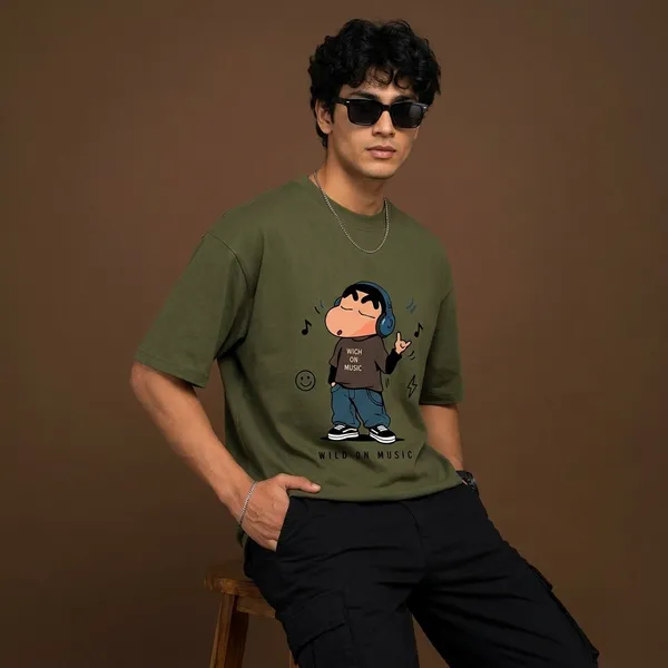 Olive_Green_Cotton_Oversized_T_Shirt_For_Unisex