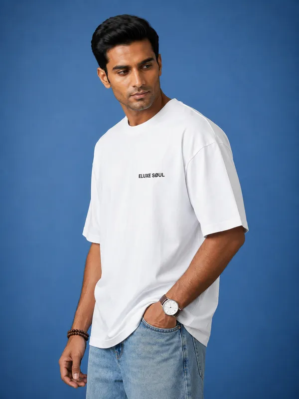 White_Cotton_Oversized_Classic_T_Shirt_For_Men