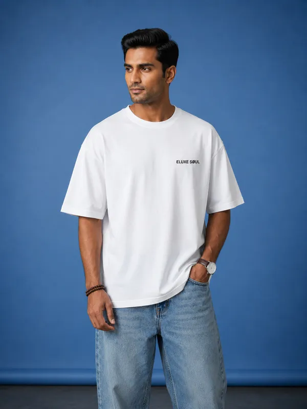 White_Cotton_Oversized_Classic_T_Shirt_For_Men