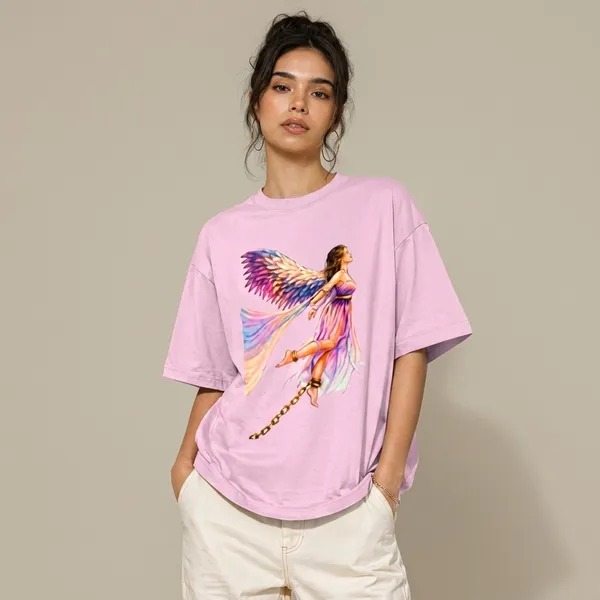 Pink_Cotton_Oversized_Angel_Aesthetic_Graphic_T_Shirt_For_Women