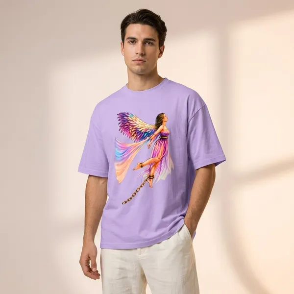 Lavender_Cotton_Oversized_Angel_Aesthetic_Graphic_T_Shirt_For_Men