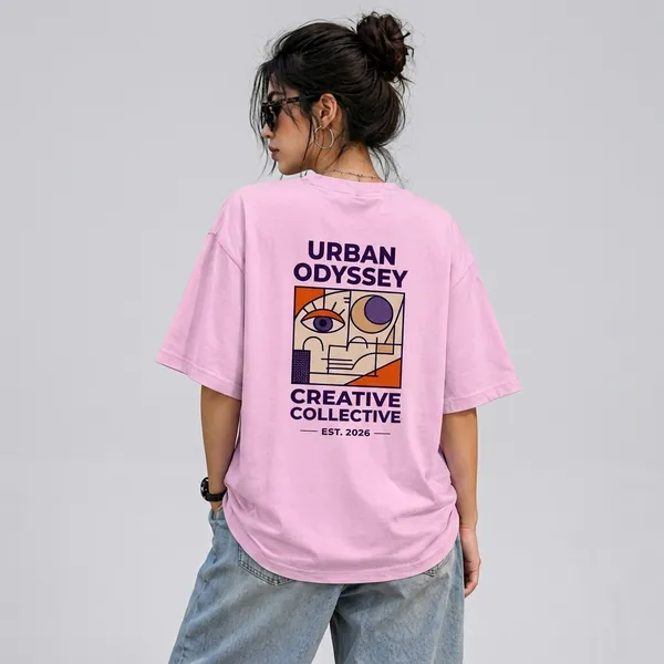 Pink_Cotton_Oversized_Urban_Odyssey_Back_Print_T_Shirt_For_Women
