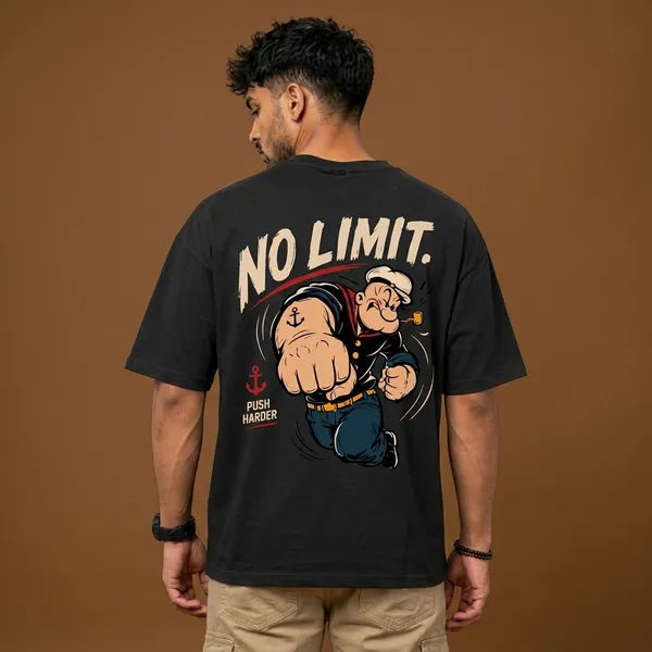Black_Cotton_Oversized_No_Limit_Graphic_T_Shirt_For_Men