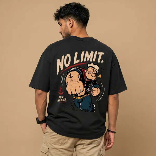 Black_Cotton_Oversized_No_Limit_Graphic_T_Shirt_For_Men
