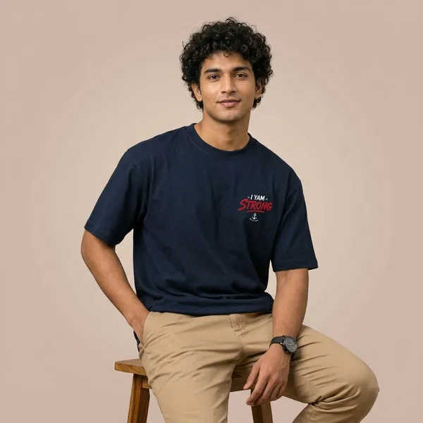 Navy_Blue_Cotton_Oversized_No_Limit_Graphic_T_Shirt_For_Men
