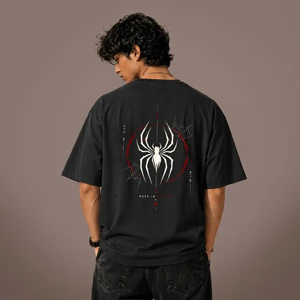 Black_Cotton_Oversized_Spider_Graphic_T_Shirt_For_Men