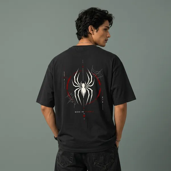 Black_Cotton_Oversized_Spider_Graphic_T_Shirt_For_Men