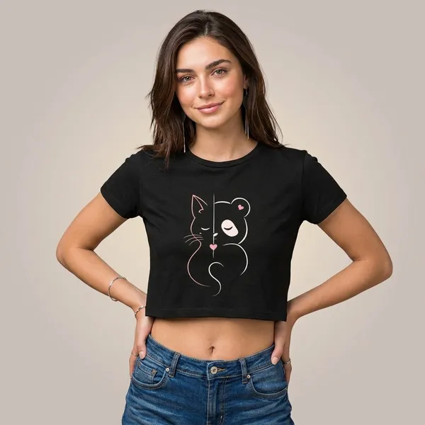 Black_Cotton_Regular_Fit_Half_Cat_Half_Panda_Graphic_Crop_Top_For_Women