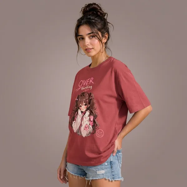 Dusky_Pink_Cotton_Oversized_Overthinking_Anime_Graphic_T_Shirt_For_Women