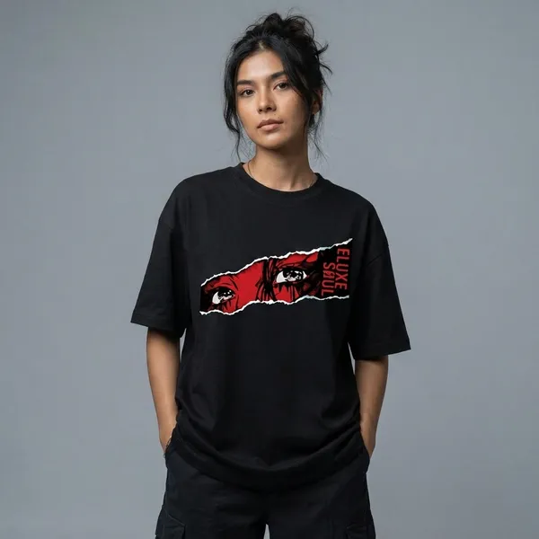 Black_Cotton_Oversized_Classic_T_Shirt_For_Women
