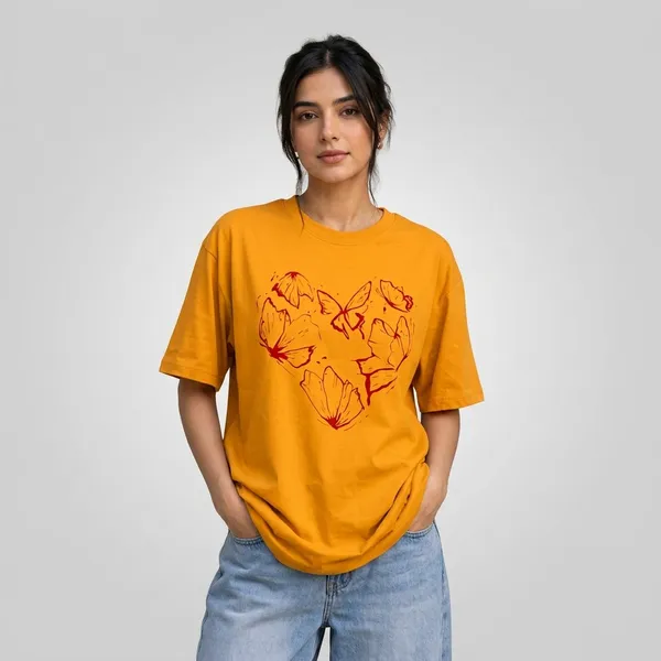Yellow_Cotton_Oversized_Classic_T_Shirt_For_Women