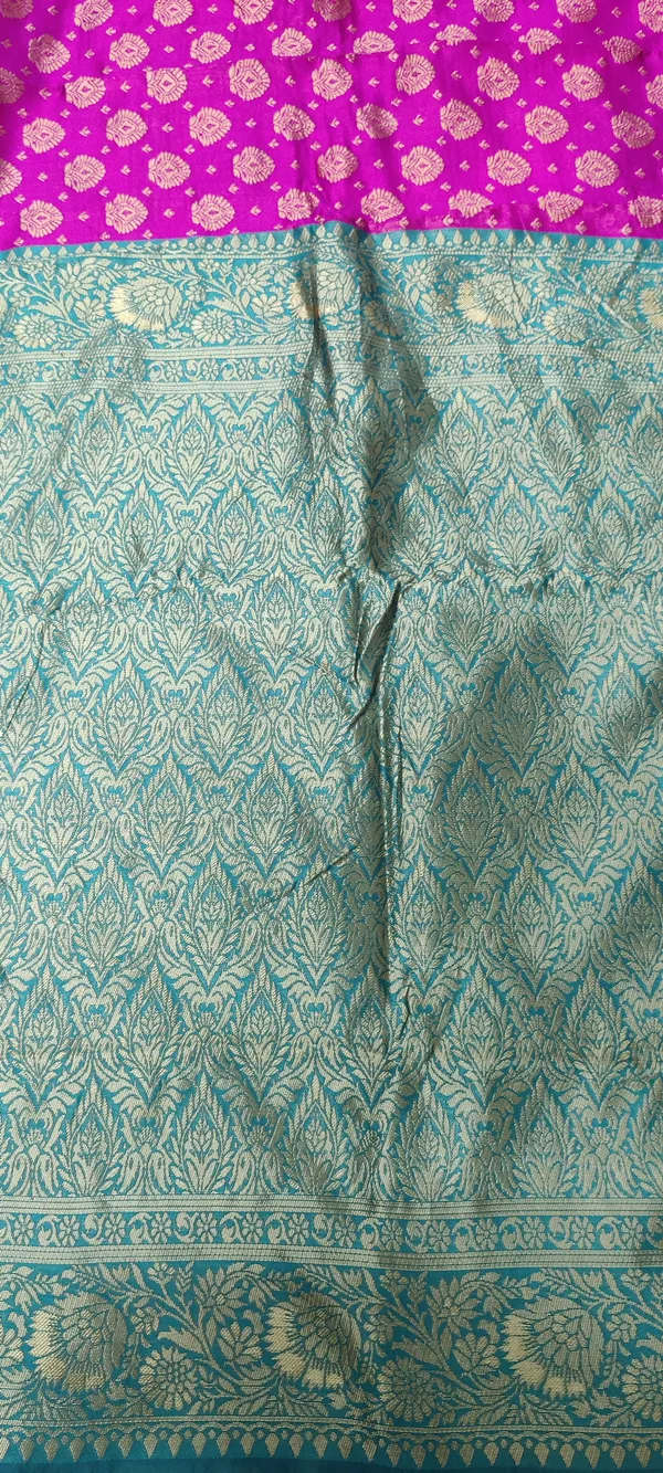 Turquoise_Satin_Silk_Zari_Work_Banarasi_Saree_With_Blouse_For_Women