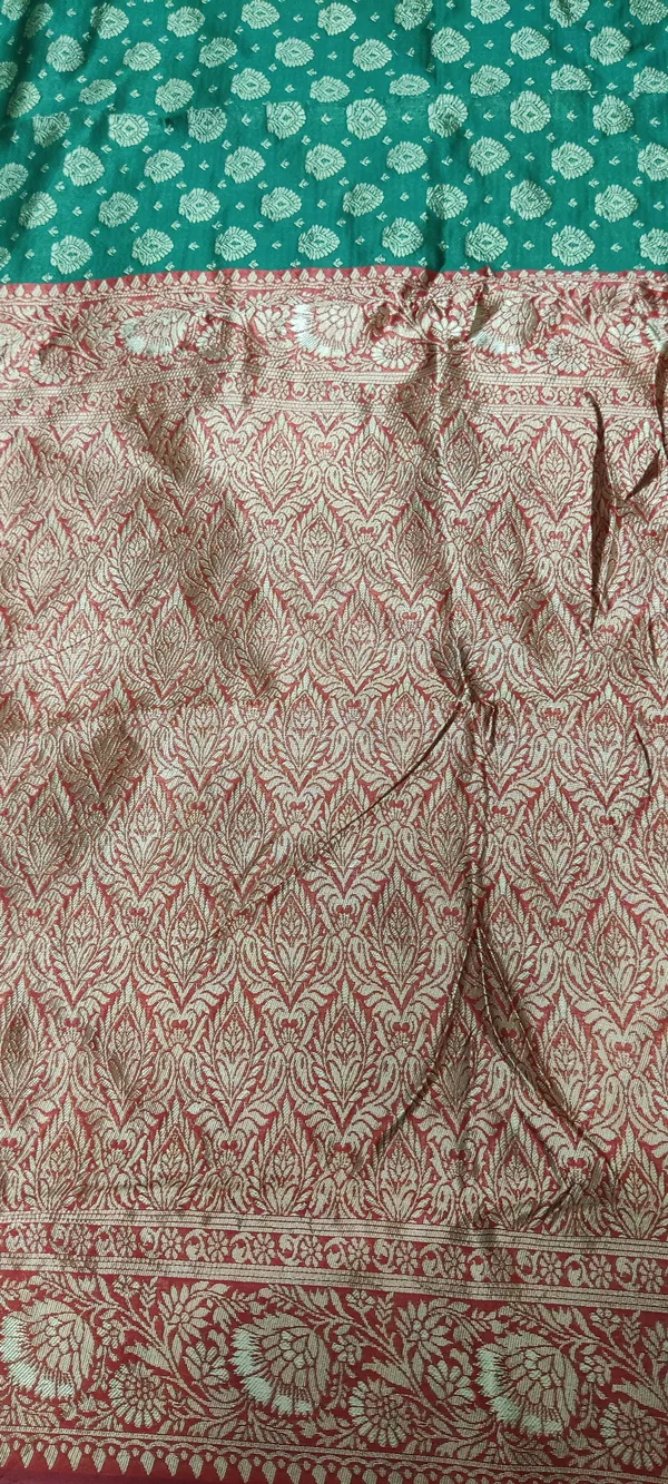 Pink_And_Green_Satin_Silk_Zari_Woven_Border_Banarasi_Saree_For_Women