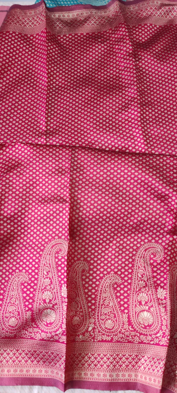 Pink_Satin_Silk_Zari_Woven_Brocade_Banarasi_Saree_With_Blouse_For_Women