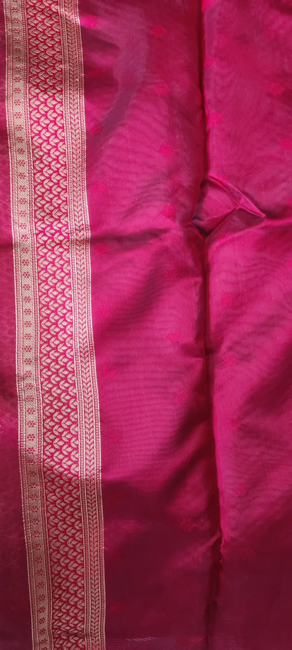 Pink_Satin_Silk_Zari_Woven_Border_Banarasi_Saree_With_Blouse_For_Women
