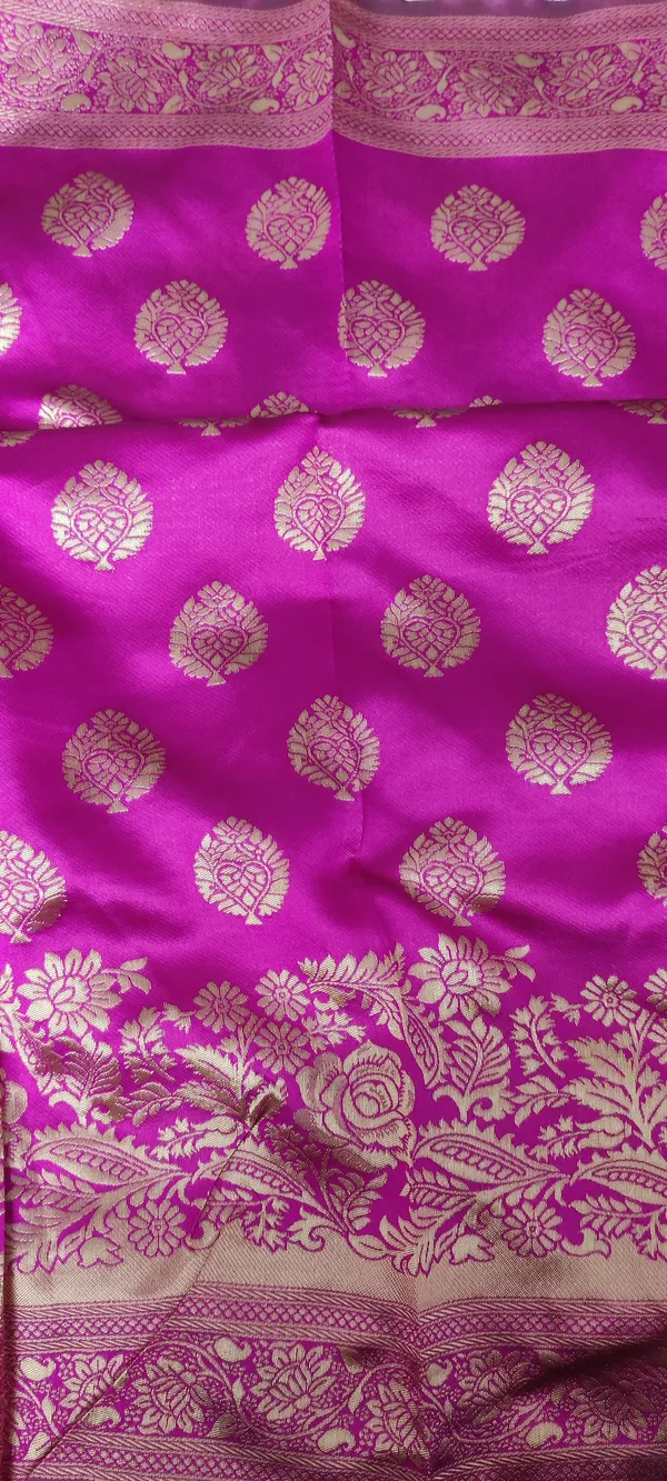 Teal_And_Pink_Satin_Silk_Zari_Woven_Border_Banarasi_Saree_For_Women