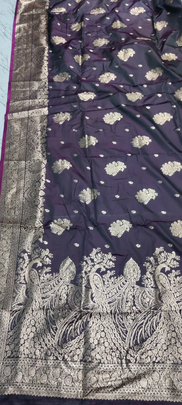 Wine_Satin_Silk_Zari_Woven_Banarasi_Saree_With_Blouse_For_Women