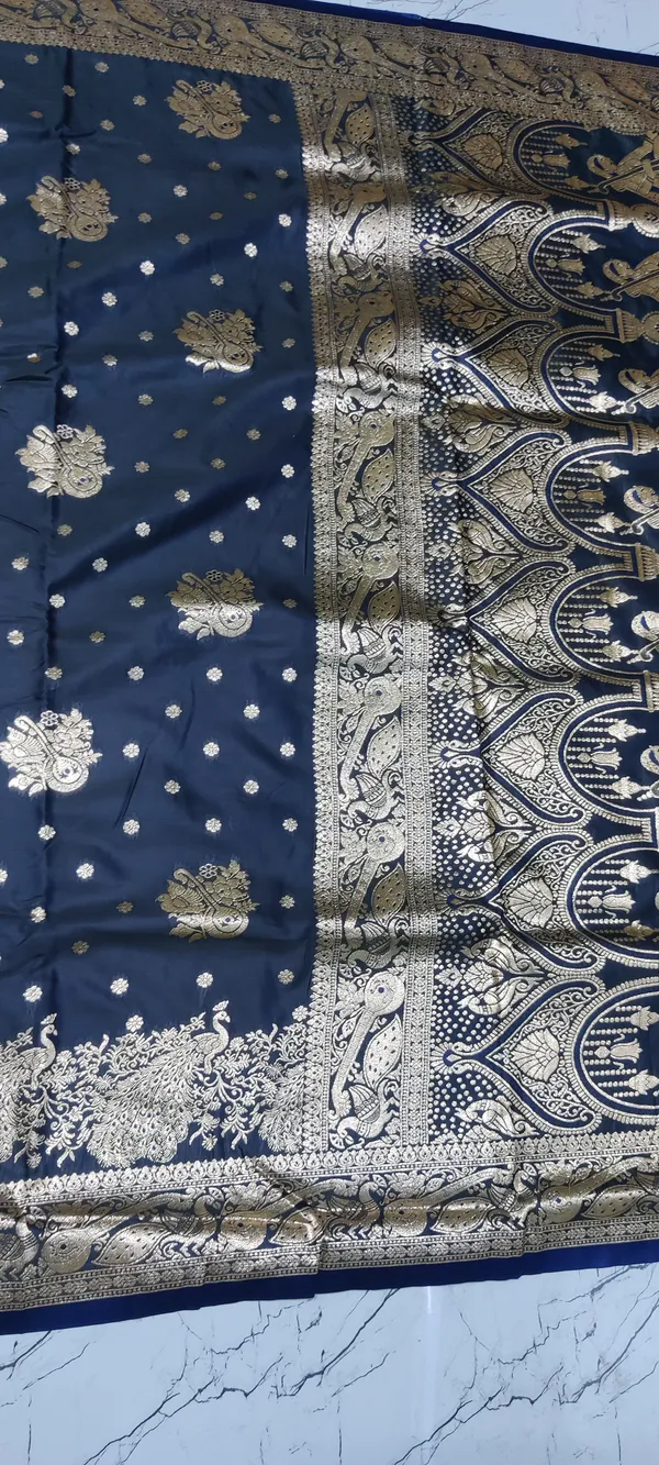 Navy_Blue_Zari_Woven_Banarasi_Saree_For_Women
