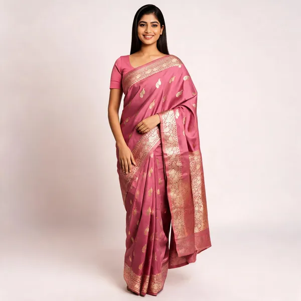 Onion_Pink_Satin_Silk_Zari_Woven_Paisley_Banarasi_Saree_For_Women