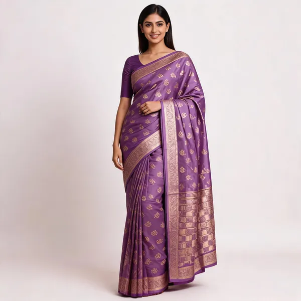 Purple_Zari_Woven_Banarasi_Saree_For_Women