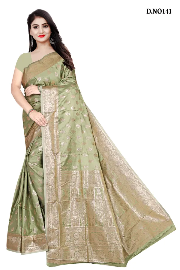 Green_Zari_Woven_Banarasi_Saree_For_Women