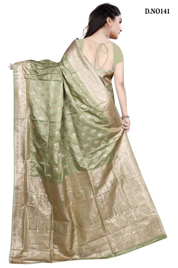 Green_Zari_Woven_Banarasi_Saree_For_Women