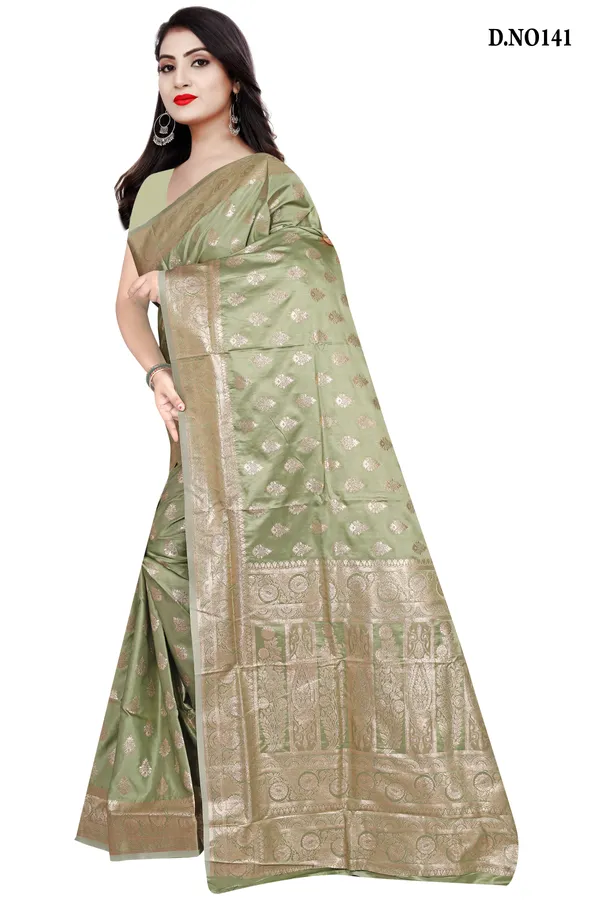 Green_Zari_Woven_Banarasi_Saree_For_Women