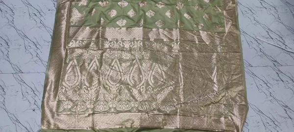 Mehandi_Satin_Silk_Zari_Woven_Banarasi_Saree_With_Blouse_For_Women