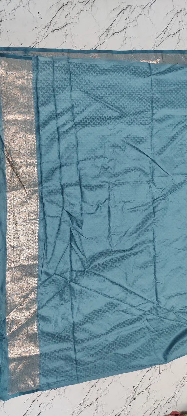 Teal_Zari_Woven_Peacock_Border_Banarasi_Saree_For_Women