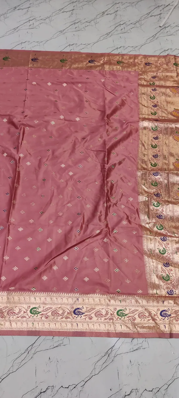 Pink_Zari_Woven_Peacock_Border_Banarasi_Saree_For_Women