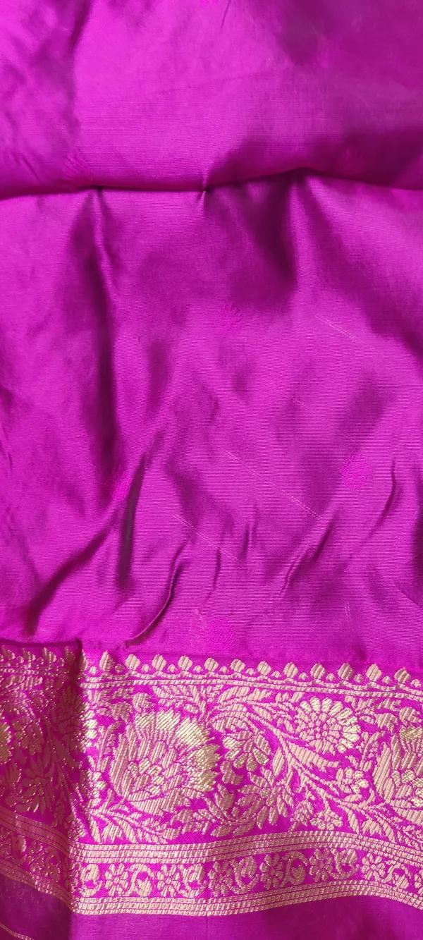 Magenta_And_Blue_Satin_Silk_Zari_Work_Banarasi_Saree_With_Blouse_For_Women
