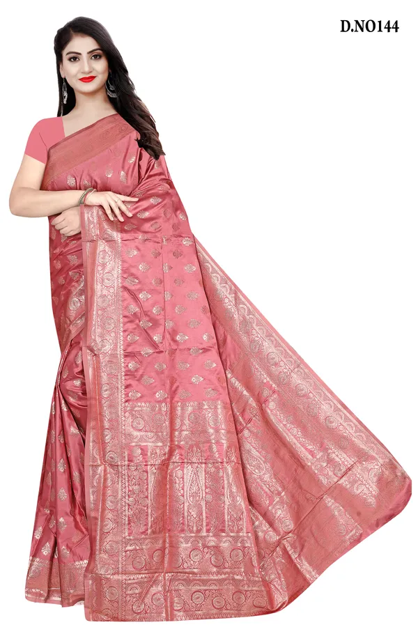 Pink_Zari_Woven_Banarasi_Saree_For_Women