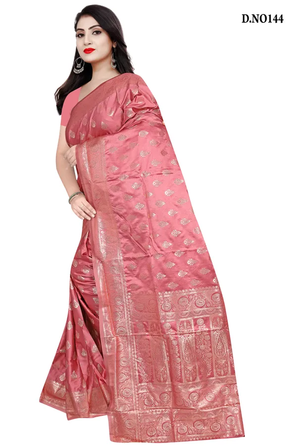 Pink_Zari_Woven_Banarasi_Saree_For_Women