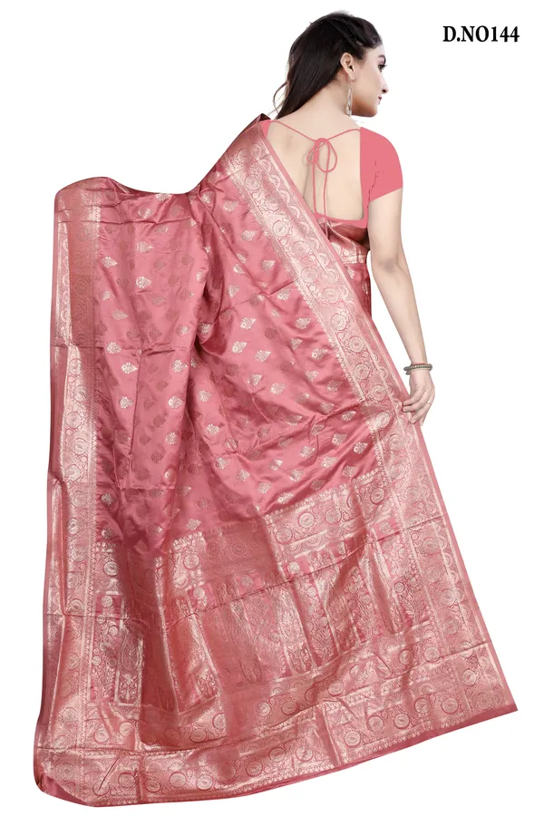 Pink_Zari_Woven_Banarasi_Saree_For_Women
