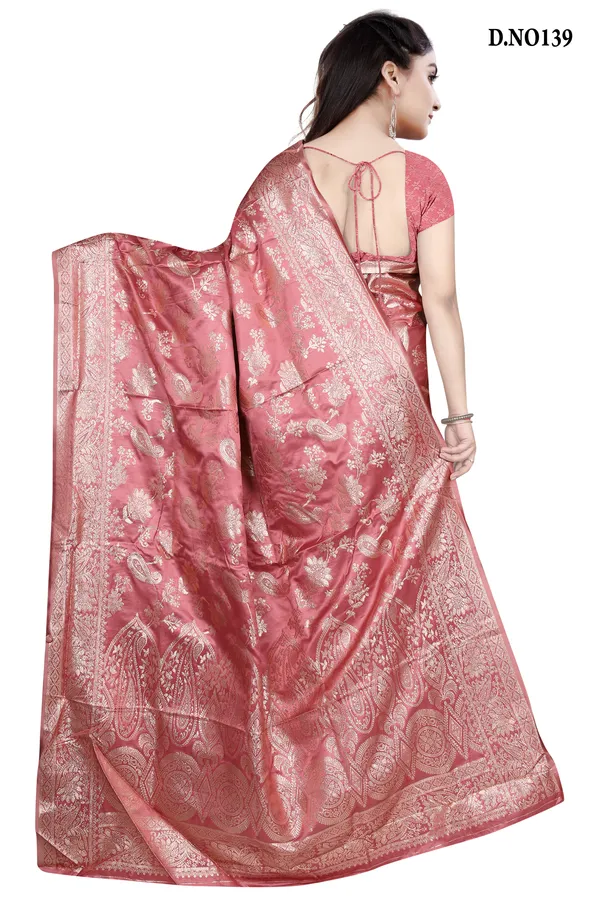 Dusty_Rose_Zari_Woven_Banarasi_Saree_with_running_blouse_For_Women