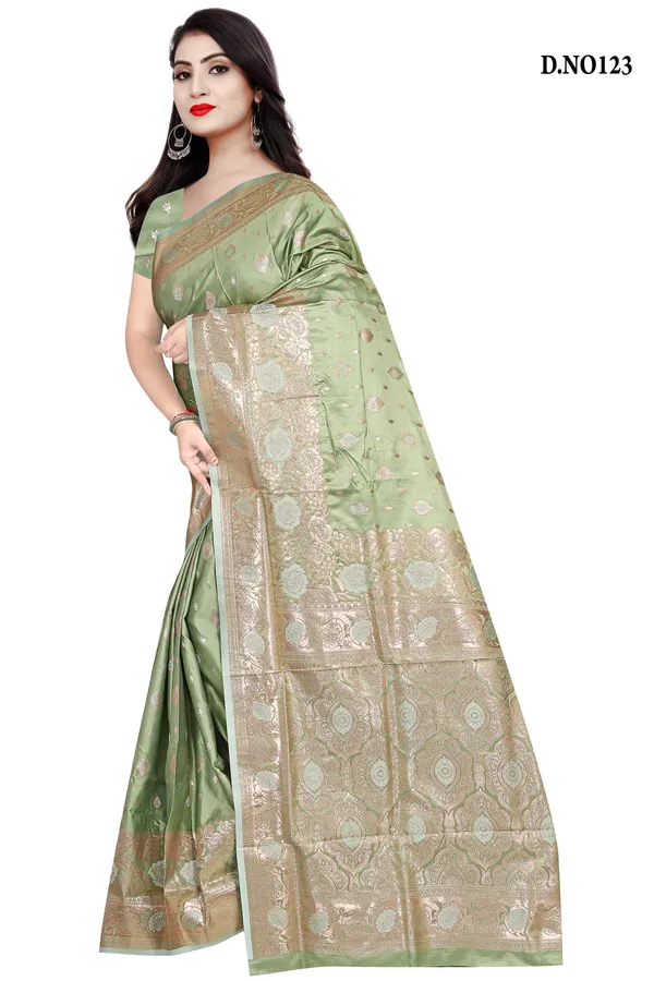 Green_Zari_Woven_Banarasi_Saree_For_Women
