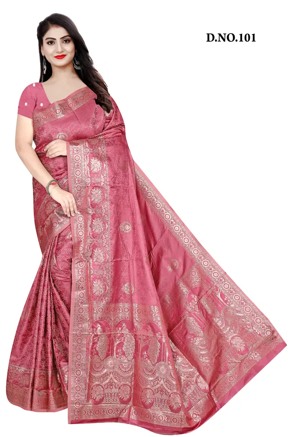 Pink_Zari_Woven_Booti_Banarasi_Saree_For_Women