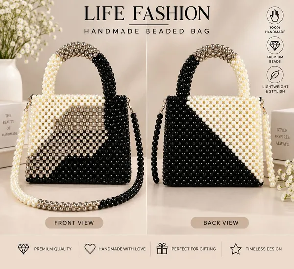 Black_&_Off_White_Pearl_Hand_Beaded_Mini_Handbag_For_Women
