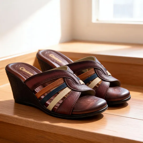 Brown_Synthetic_Pu_Multi-Strap_Heeled_Sandals_For_Women