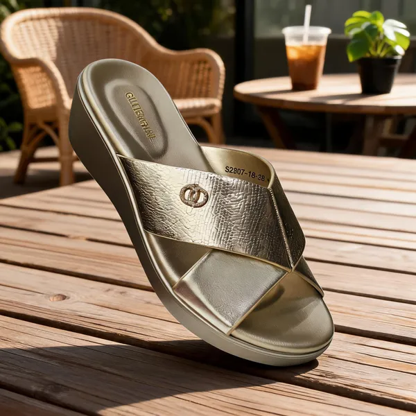 Olive_Synthetic_Pu_Metallic_Crossover_Strap_Wedge_Slide_Sandals_For_Women