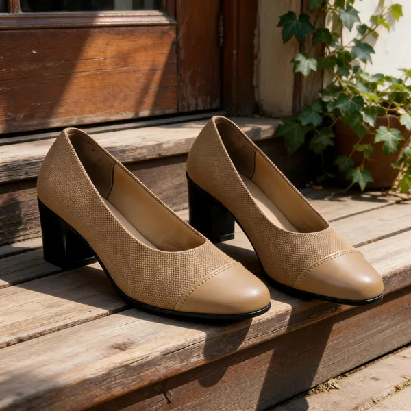 Beige_Synthetic_Pu_Closed-Toe_Block_Heel_Pumps_For_Women