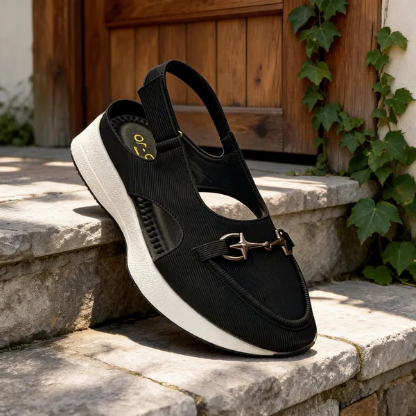 Black_Synthetic_Pu_Leather_Textured_Wedge_Sandals_For_Women