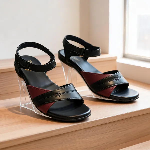 Black_Synthetic_Pu_Layered_Strap_Wedge_Sandals_For_Women