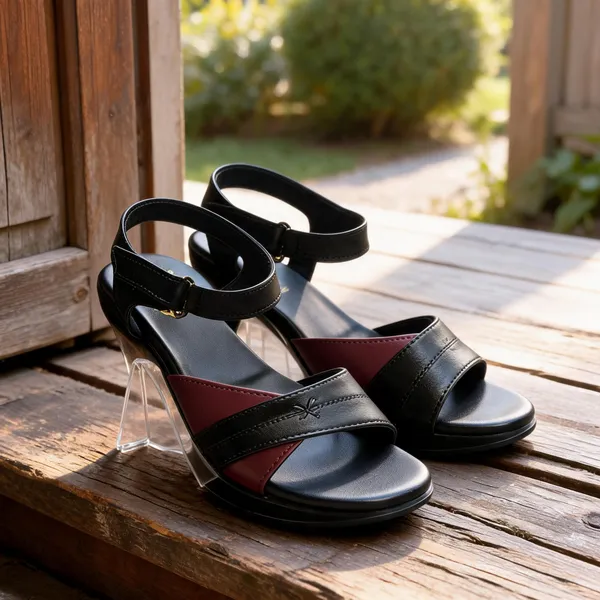 Black_Synthetic_Pu_Layered_Strap_Wedge_Sandals_For_Women