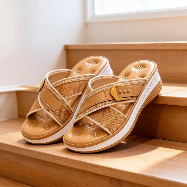 Tan_Synthetic_Pu_Leather_Cross_Strap_Platform_Sandals_For_Women
