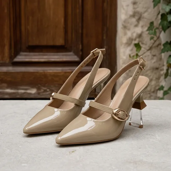 Beige_Patent_Synthetic_Pu_Pointed-Toe_Slingback_Heels_For_Women